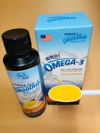 오메가-3스무디 [오메가스무디] 짜먹는 오메가3 DHA 임산부 어린이 — 4.5점을 준 리뷰어가 2019년 3월 올린 사용 사진