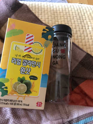 장수농가 리얼깔라만시 원샷 50ml 10팩+보틀 — 1.5점을 준 리뷰어가 2019년 5월 올린 사용 사진