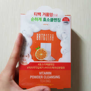 비알티씨 V10 파우더 클렌징 티백 2종 — 4점을 준 리뷰어가 2019년 2월 올린 사용 사진