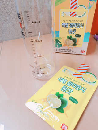 장수농가 리얼깔라만시 원샷 50ml 10팩+보틀 — 5점을 준 리뷰어가 2019년 5월 올린 사용 사진