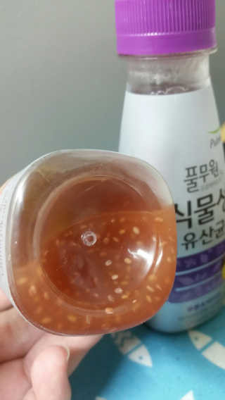 풀무원 식물성유산균 레드앤오메가 + 푸룬앤바이오 — 5점을 준 리뷰어가 2018년 11월 올린 사용 사진