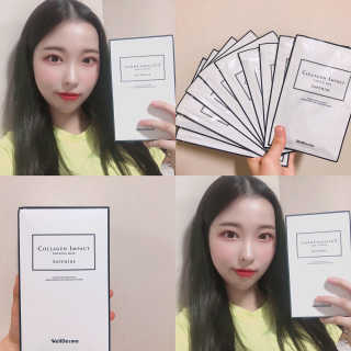 웰더마 사파이어 콜라겐 임팩트 에센셜 마스크 — 4점을 준 리뷰어가 2019년 8월 올린 사용 사진