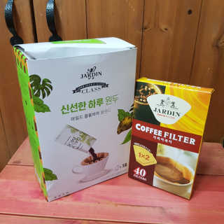 (주)쟈뎅 [쟈뎅] 클래스 신선한 하루 원두+여과지 SET — 4점을 준 리뷰어가 2019년 3월 올린 사용 사진