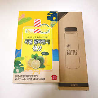 장수농가 리얼깔라만시 원샷 50ml 10팩+보틀 — 5점을 준 리뷰어가 2019년 5월 올린 사용 사진