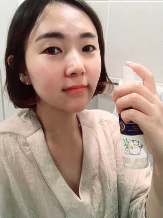 레어스킨 스킨뽐뿌, 스프레이 마스크와 함께 하는 스킨케어 6종 — 5점을 준 리뷰어가 2018년 6월 올린 사용 사진