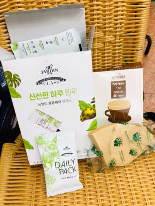 (주)쟈뎅 [쟈뎅] 클래스 신선한 하루 원두+여과지 SET — 5점을 준 리뷰어가 2019년 4월 올린 사용 사진