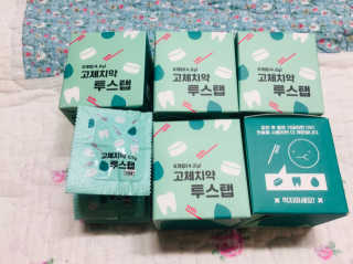 솔테라피 씹는 고체치약 투스탭 스파클레몬 6정 x 5박스 — 5점을 준 리뷰어가 2019년 6월 올린 사용 사진
