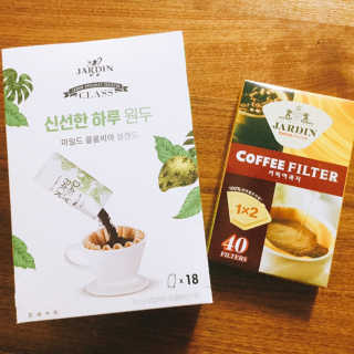 (주)쟈뎅 [쟈뎅] 클래스 신선한 하루 원두+여과지 SET — 4.5점을 준 리뷰어가 2019년 3월 올린 사용 사진