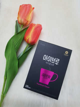 한국맥널티 아이브루 헤이즐넛향 100T — 5점을 준 리뷰어가 2019년 11월 올린 사용 사진