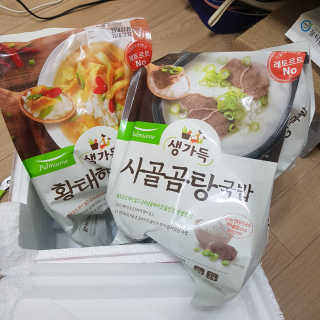 [풀무원] 사골곰탕국밥 황태해장국밥 — 5점을 준 리뷰어가 2018년 6월 올린 사용 사진