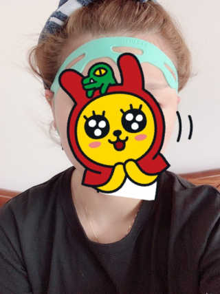하루 10분 페이스 피트니스 리프팅 뷰티밴드 — 5점을 준 리뷰어가 2019년 8월 올린 사용 사진