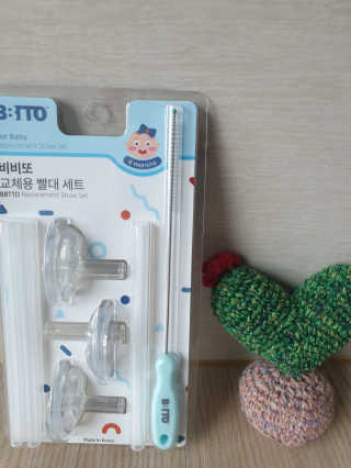 비비또 타사호환 교체용 빨대세트+빨대세척솔 — 4.5점을 준 리뷰어가 2019년 7월 올린 사용 사진
