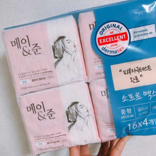 메이앤준 소프트맥스 생리대 — 3.5점을 준 리뷰어가 2019년 4월 올린 사용 사진