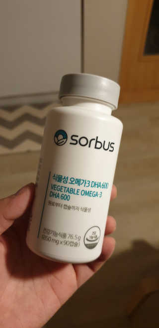 소버스 식물성 오메가3 DHA 600 — 5점을 준 리뷰어가 2020년 3월 올린 사용 사진