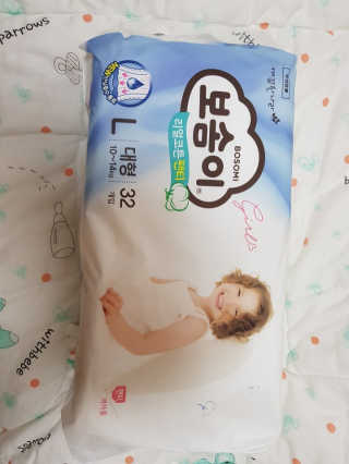 보솜이 리얼코튼 팬티형 — 5점을 준 리뷰어가 2019년 3월 올린 사용 사진