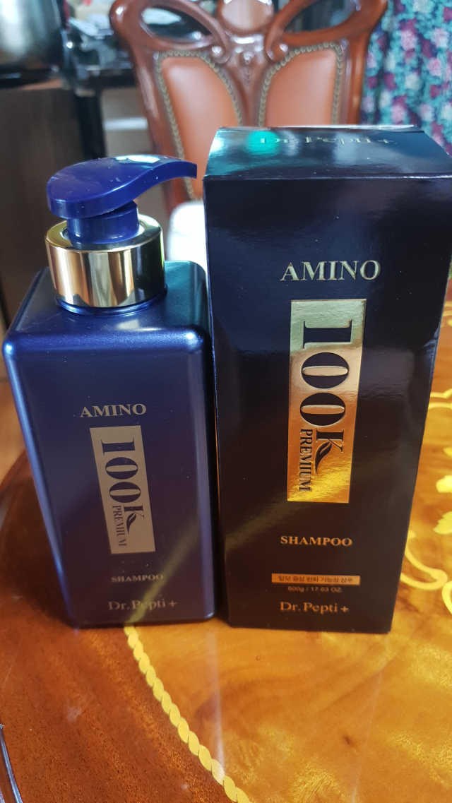 아미노 100K 프리미엄 샴푸 500g 리뷰 사진