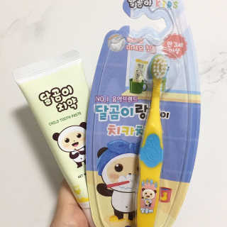 달곰이 어린이 치약+어린이 칫솔 SET — 4.67점을 준 리뷰어가 2018년 3월 올린 사용 사진