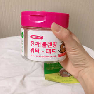 미플레이 진짜 클렌징 워터 패드 — 5점을 준 리뷰어가 2018년 11월 올린 사용 사진