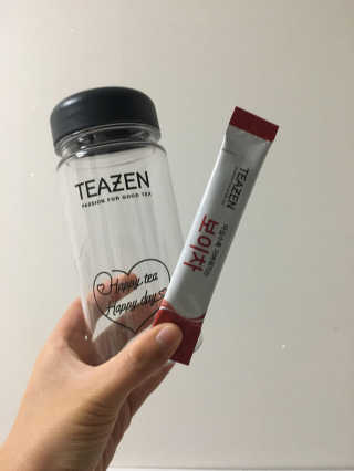 티젠 보이차 + 마이보틀 세트 — 5점을 준 리뷰어가 2018년 6월 올린 사용 사진