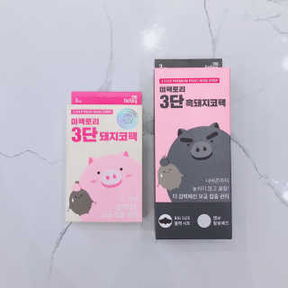 미팩토리 3단 돼지코팩 1box + 3단 흑돼지코팩 1box — 5점을 준 리뷰어가 2019년 7월 올린 사용 사진