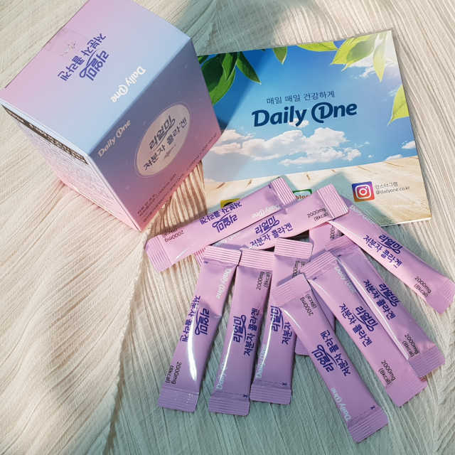 데일리원 리얼미 저분자 콜라겐 리뷰 사진