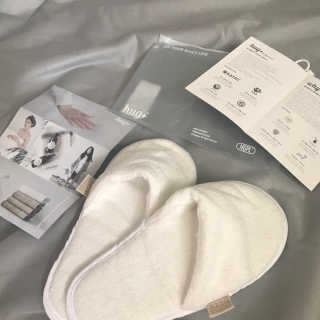 허그플러스 대나무 섬유 실내 슬리퍼 — 5점을 준 리뷰어가 2019년 6월 올린 사용 사진