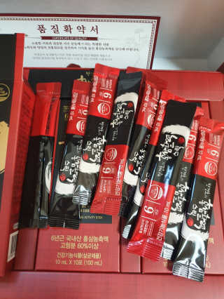 메이준뉴트리 박경호의 홍삼활력스틱 10ml x 30포 — 5점을 준 리뷰어가 2020년 2월 올린 사용 사진