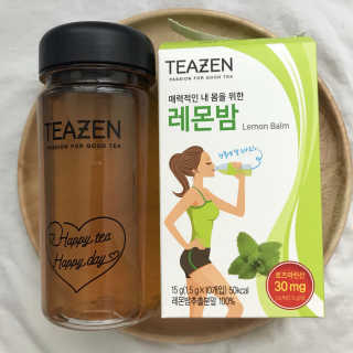 티젠 레몬밤 + 마이보틀 — 4.5점을 준 리뷰어가 2018년 7월 올린 사용 사진