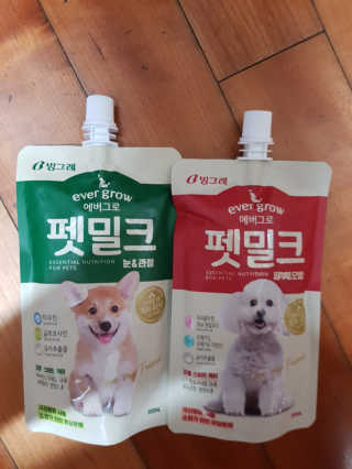 [빙그레] 에버그로 생유산균 1봉（10포입）+펫밀크2팩 — 5점을 준 리뷰어가 2019년 3월 올린 사용 사진