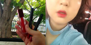 [블랙루즈] 에어 핏 촉촉틴트 + 크리미 벨벳 립크레용 — 5점을 준 리뷰어가 2018년 7월 올린 사용 사진