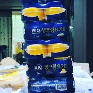 [매일 바이오] 생크림요거트 플레인 12개 + 유자 12개 — 4점을 준 리뷰어가 2019년 7월 올린 사용 사진