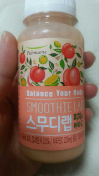 풀무원 스무디랩 피치&비타 — 5점을 준 리뷰어가 2017년 11월 올린 사용 사진