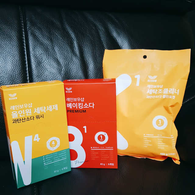 올인원세탁세제,베이킹소다 스틱포6개입+세탁조클리너 리뷰 사진