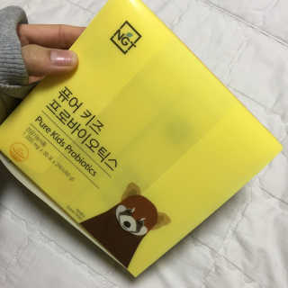네츄럴굿띵스 퓨어 키즈 프로바이오틱스 60포 — 3.33점을 준 리뷰어가 2018년 1월 올린 사용 사진