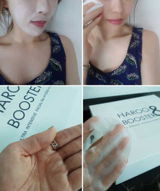 하루앤 울트라 인텐시브 페이셜 리세라시카 4-스텝 마스크팩 — 4.67점을 준 리뷰어가 2018년 6월 올린 사용 사진