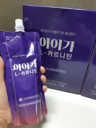 오엔엘 아이가 L-카르니틴 2박스 — 5점을 준 리뷰어가 2019년 4월 올린 사용 사진