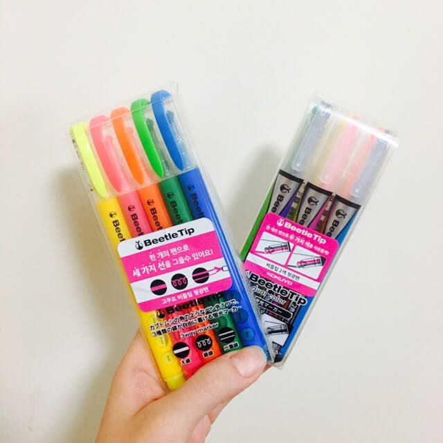 KOKUYO 형광펜 세트 2종 리뷰 사진