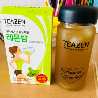 티젠 레몬밤 + 마이보틀 — 5점을 준 리뷰어가 2018년 7월 올린 사용 사진