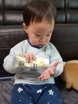 달곰이 어린이 치약+어린이 칫솔 SET — 4.67점을 준 리뷰어가 2018년 1월 올린 사용 사진