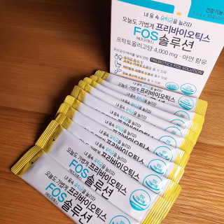 힐링팩토리 오늘도 가볍게 프리바이오틱스 FOS 솔루션 — 4점을 준 리뷰어가 2020년 2월 올린 사용 사진