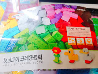 햇님토이 크레용 블럭, 비비드 파스텔 색상 150PCS — 5점을 준 리뷰어가 2018년 10월 올린 사용 사진