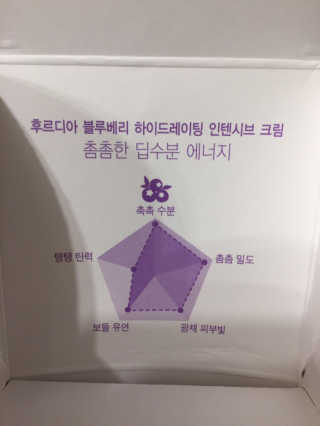 [후르디아] 72시간 블루베리 속살 수분크림 — 4점을 준 리뷰어가 2019년 8월 올린 사용 사진