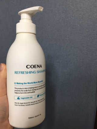 코에나샴푸 500ml — 4점을 준 리뷰어가 2019년 8월 올린 사용 사진