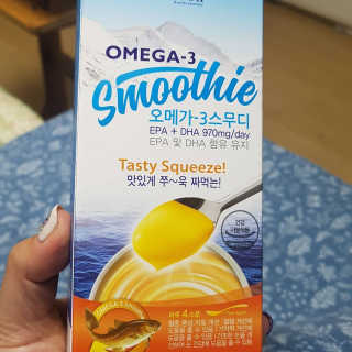 오메가-3스무디 [오메가스무디] 짜먹는 오메가3 DHA 임산부 어린이 — 5점을 준 리뷰어가 2019년 5월 올린 사용 사진