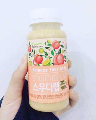 풀무원 스무디랩 피치&비타 — 5점을 준 리뷰어가 2017년 11월 올린 사용 사진