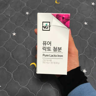 네츄럴굿띵스 퓨어 락토 철분 60일분 — 3.83점을 준 리뷰어가 2018년 2월 올린 사용 사진