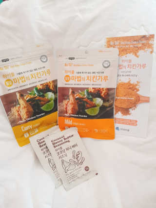 MCP 하이몰 마법의치킨가루2봉랜덤 + 코코넛허니버터2봉 — 5점을 준 리뷰어가 2020년 3월 올린 사용 사진