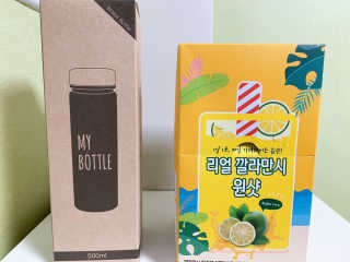 장수농가 리얼깔라만시 원샷 50ml 10팩+보틀 — 5점을 준 리뷰어가 2019년 5월 올린 사용 사진