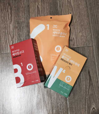 레인보우샵 올인원세탁세제,베이킹소다 스틱포6개입+세탁조클리너 — 4.5점을 준 리뷰어가 2018년 4월 올린 사용 사진