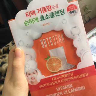 비알티씨 V10 파우더 클렌징 티백 2종 — 5점을 준 리뷰어가 2019년 1월 올린 사용 사진